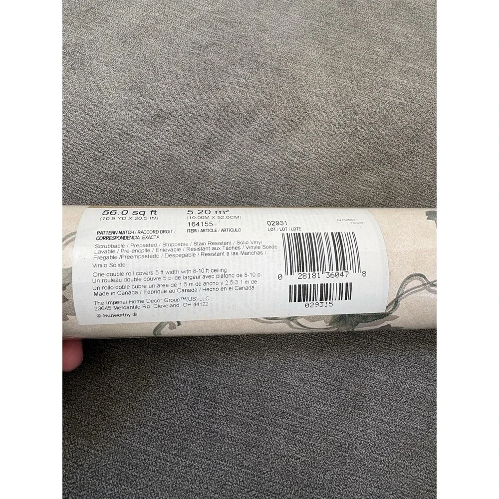 Sunworthy Wallpaper Roll 56 Sq Ft Prepasted Floral Design New 164155